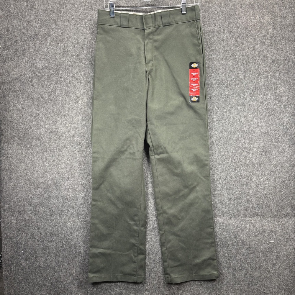 Dickies 874 Original Fit Pants Mens 30x32 Green Workwear New